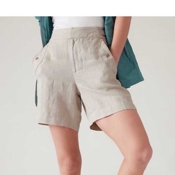 NWT-Athleta Voyager Linen Short - Picture 2 of 4